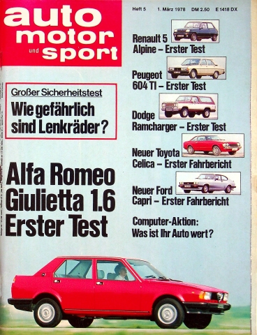 Deckblatt Auto Motor und Sport (05/1978)
